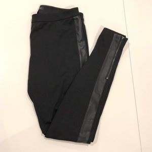 Banana Republic Leggings with Faux Leather Stripe